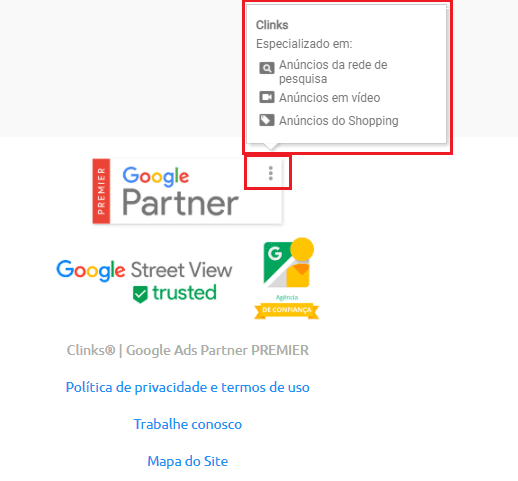 certificação google partners clinks