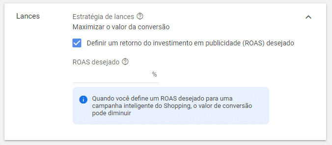 ROAS desejado definição