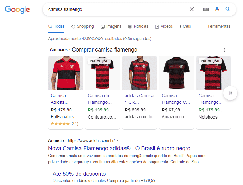divulgar produtos esportivos no Google