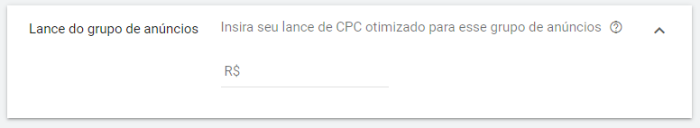 lance grupo de anúncios