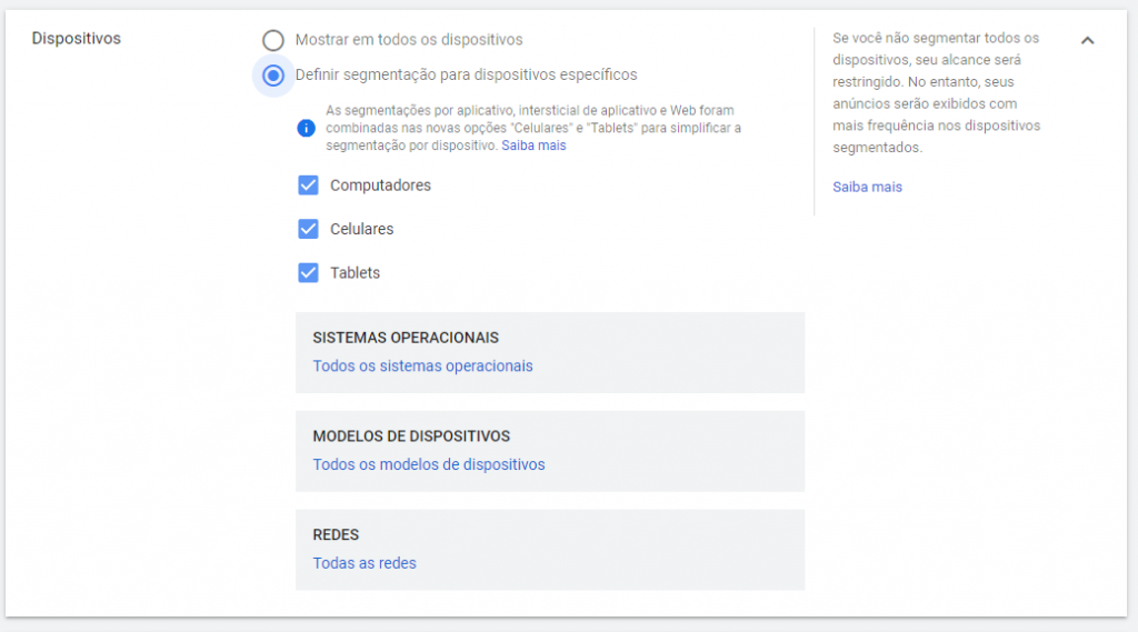 segmentação por dispositivo