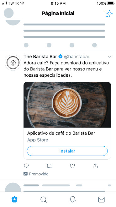 anúncio café Barista Bar