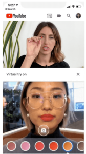 São divulgados os anúncios em realidade aumentada no YouTube.