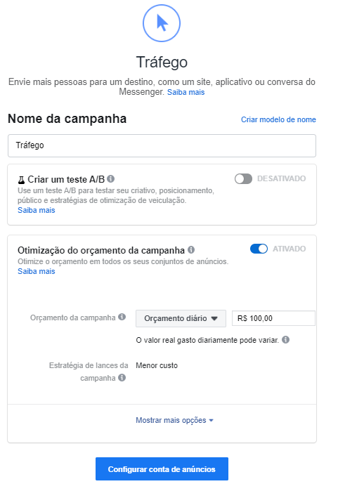 criar campanhas instagram