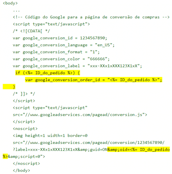 Adicionando um ID de pedido no acompanhamento de conversões, o anunciante não corre o risco de ter conversões duplicadas do mesmo dispositivo.