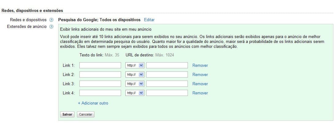 É lançado em todo o mundo os Links Adicionais para Anúncios.