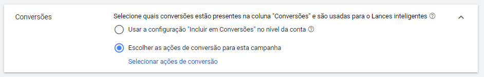coluna conversões