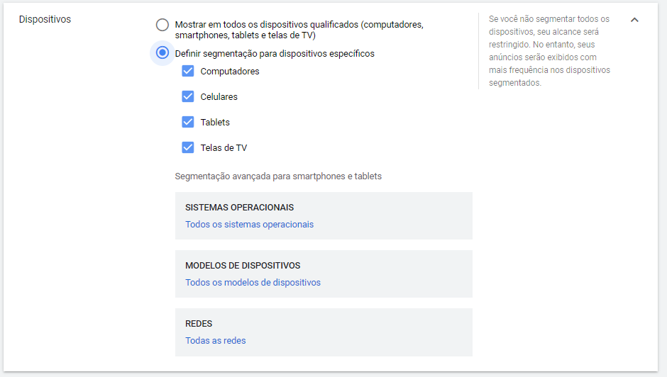segmentação por dispositivos