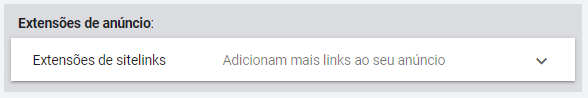extensões de anúncios sitelinks