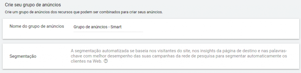 grupos de anúncios rede display