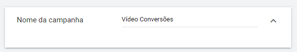nome da campanha de vídeo