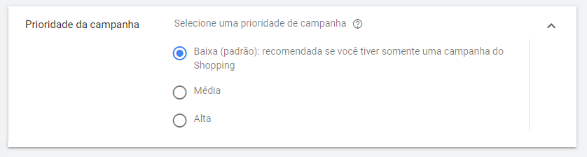 prioridade campanha