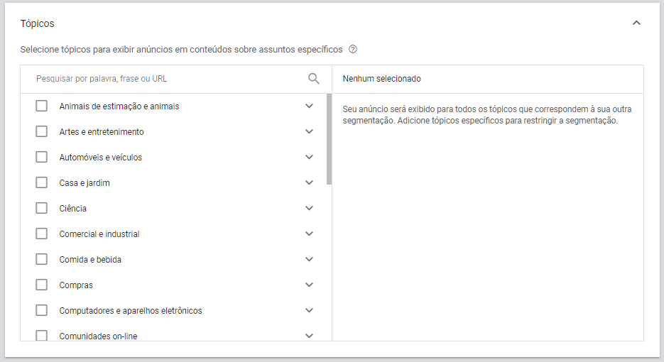 segmentação por tópicos