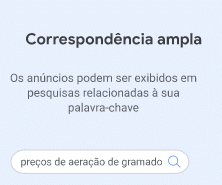 correspondência ampla google ads