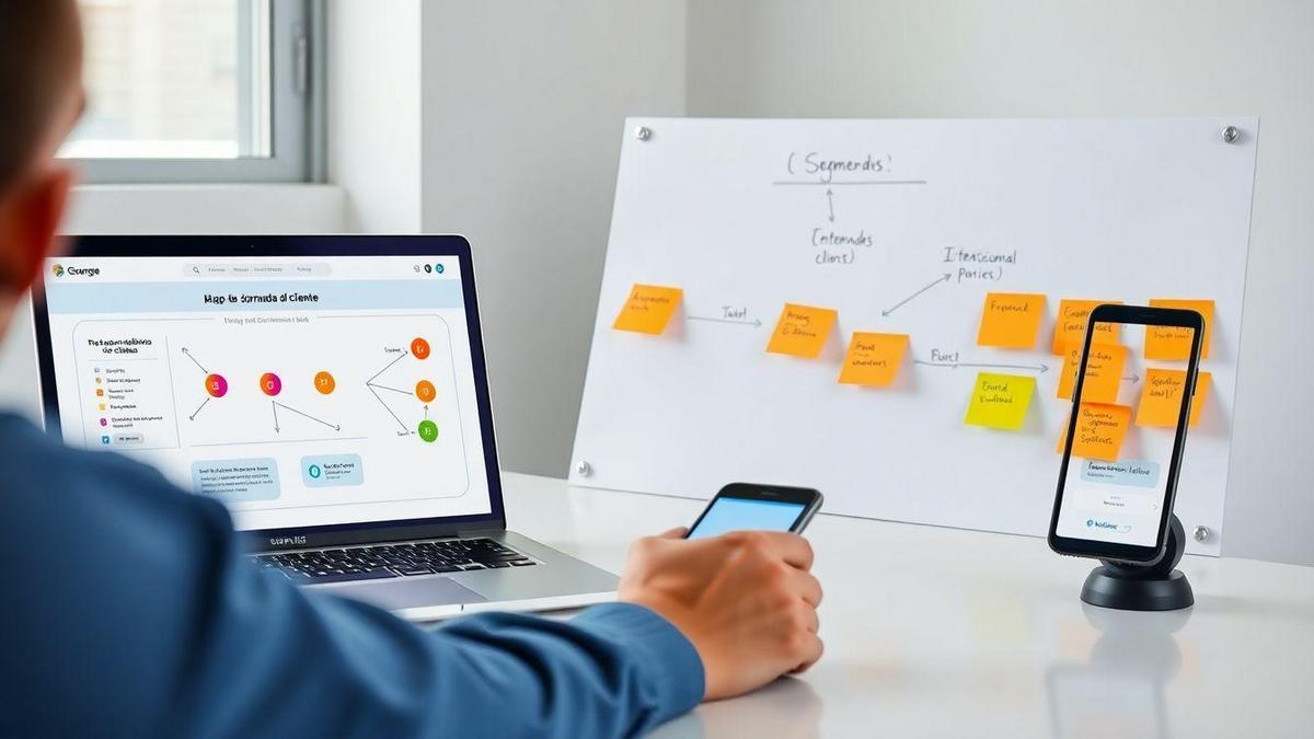 Segmentação e jornada: usar segmentação por intenção de busca e mapa da jornada do cliente para campanhas pagas